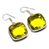 Lemon Topaz Gemstone Handmade 925 Sterling Silver Jewelry Earring 1.62" t5M75