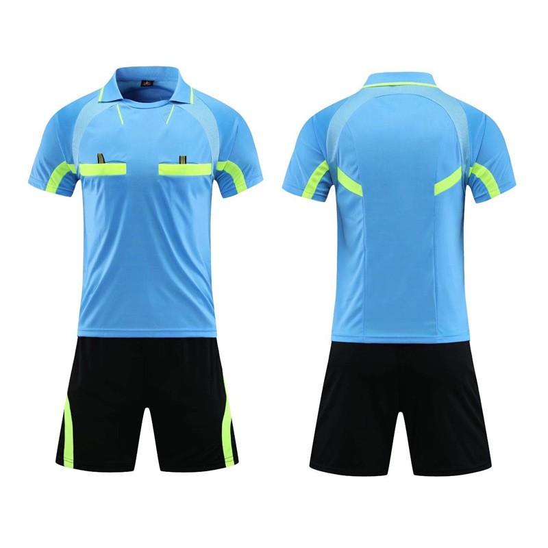 Adult Soccer Referee Uniform Set Short Sleeve Shirt Shorts Matches Training World Cup Style