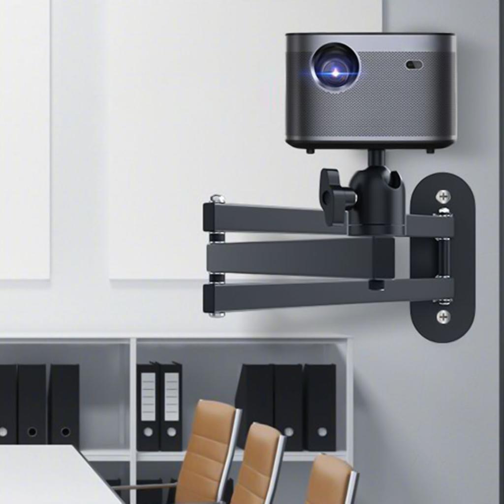 Adjustable Ceiling and Wall Projector Bracket Holder with Integrated Ball Joint for Easy Angle Setting