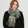 Korean Style Imitation Cashmere Plaid Warm Shawl Scarf Unisex Cold-Proof Fashion Versatile Fringed Circumference
