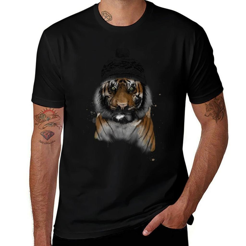 Siberian Tiger Tshirt Simple Casual Short Sleeve Tee