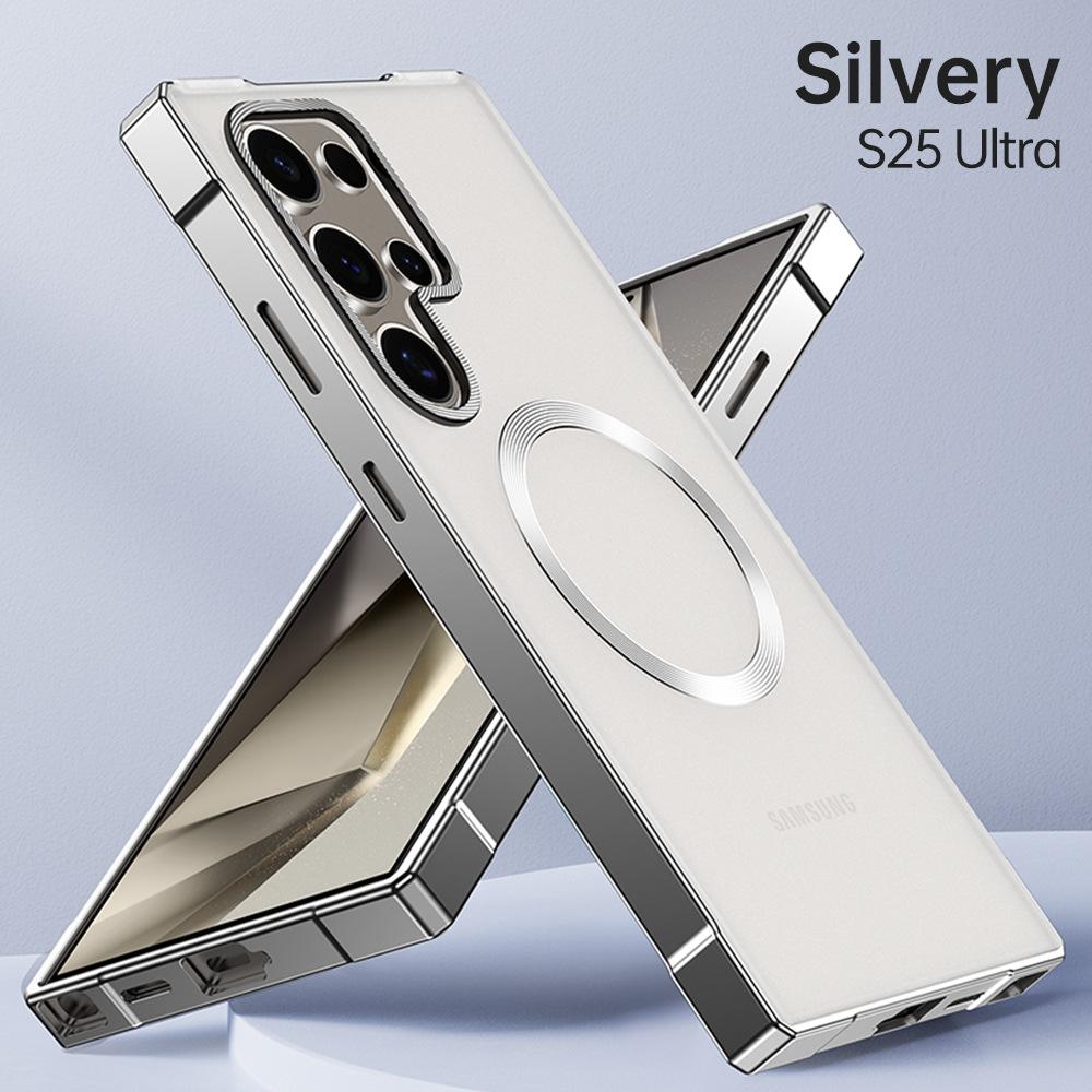 Suitable for Samsung S25ULTRA Alloy Magnetic Suction Mobile Phone Case Armor Pioneer Special Frame Anti Fall Protection Case