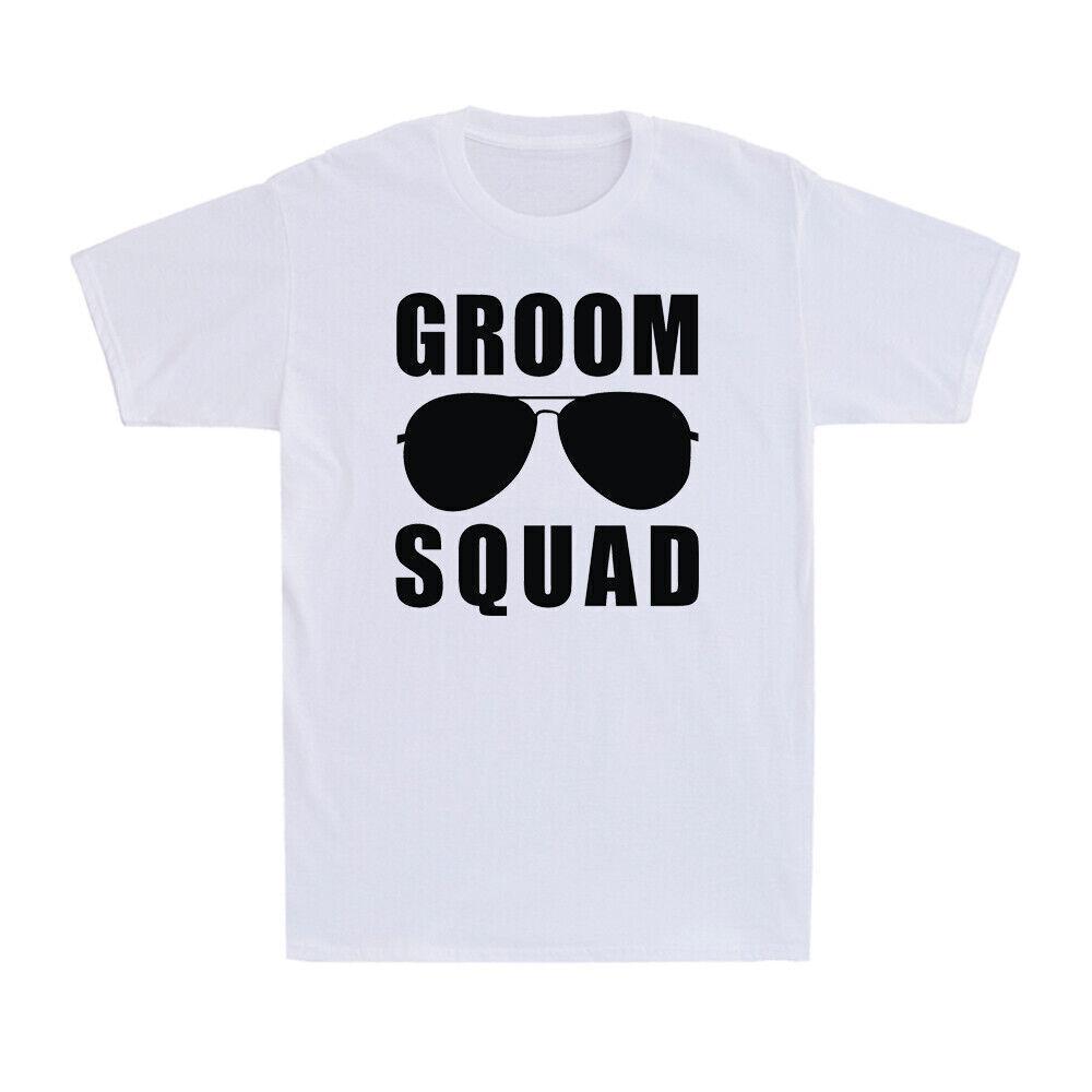 Groom Squad Matching Groomsmen Group Novelty Bachelor Party Men's T-Shirt Black