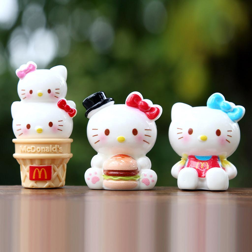 Resin Hello Kitty Figure Collectible Blind Box Toy For Creative Car And Desktop Decor