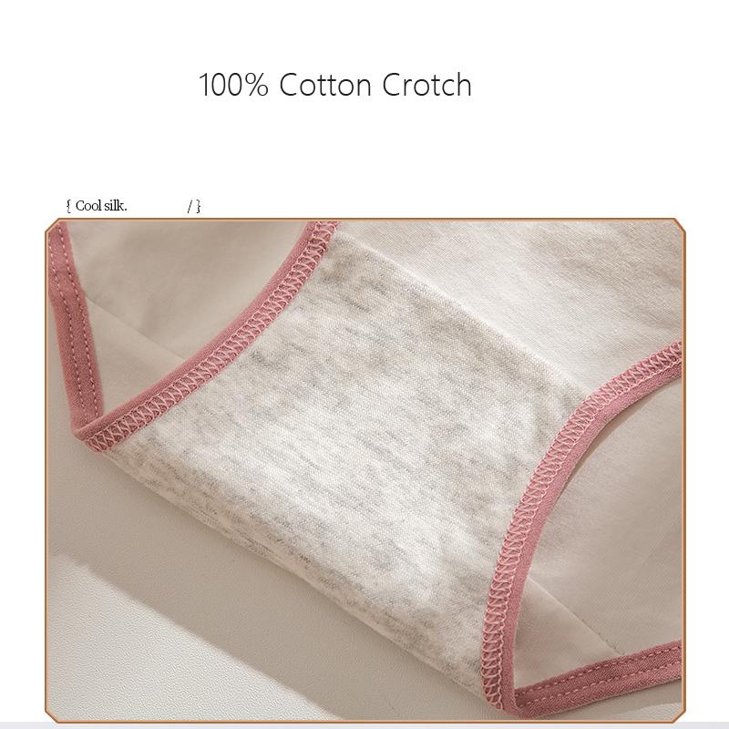 5Pcs Women‘s Panties Cotton Breathable Underwear Seamless Cute Bow Girls Briefs Female Lingerie