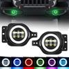 Remote Control RGB LED Angel Eye Fog Lights for Wrangler JL/Gladiator JT