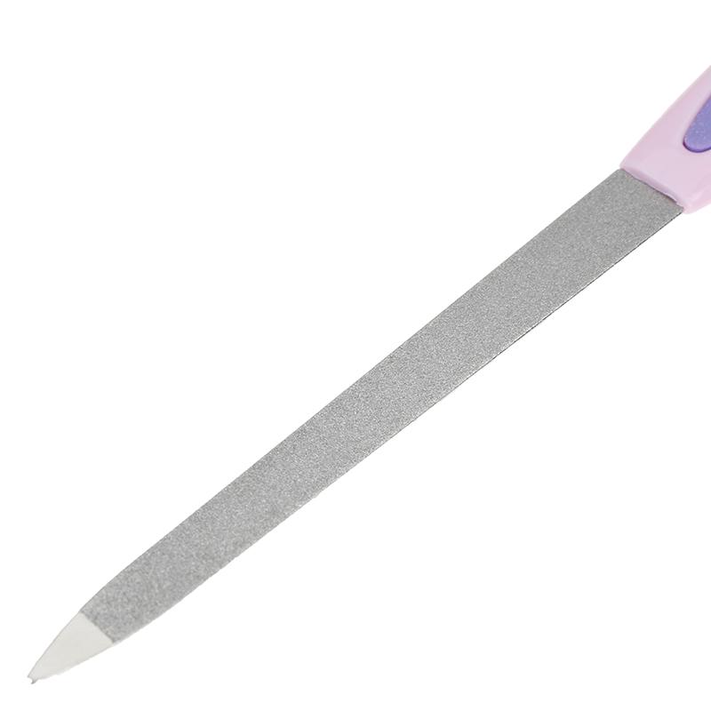 Двухсторонняя металлическая пилочка для ногтей, буферный шлифовальный стержень, скраб, инструменты для маникюра и педикюра