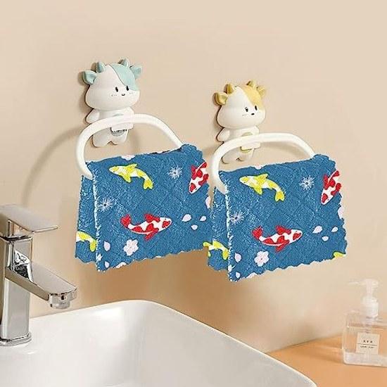 Kitchen cloth Japanese style pattern goldfish koi blue dishcloth cleaning absorbent quick-drying stain removal dish wiping set 6 stylish household car