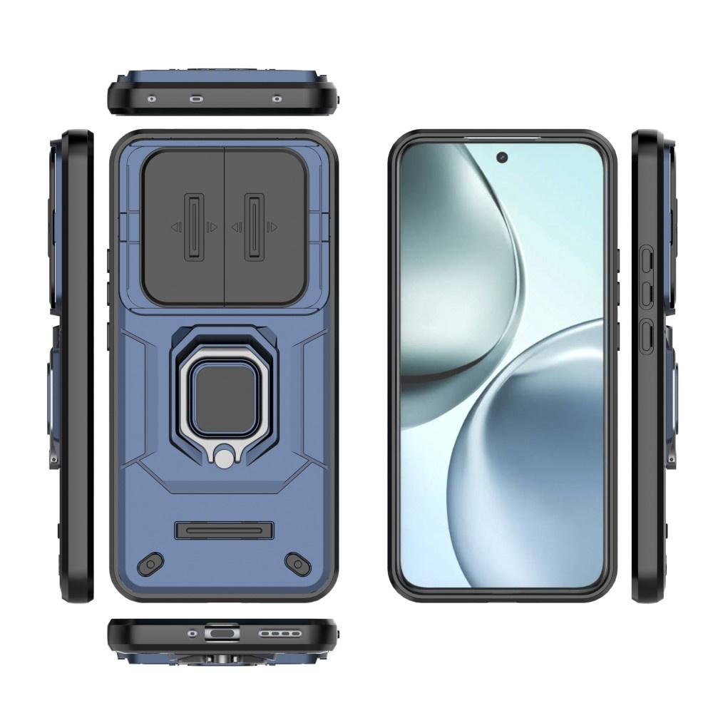 Realme 14 Pro+ 5G Armor Case with Camera Cover and Stand, Blue