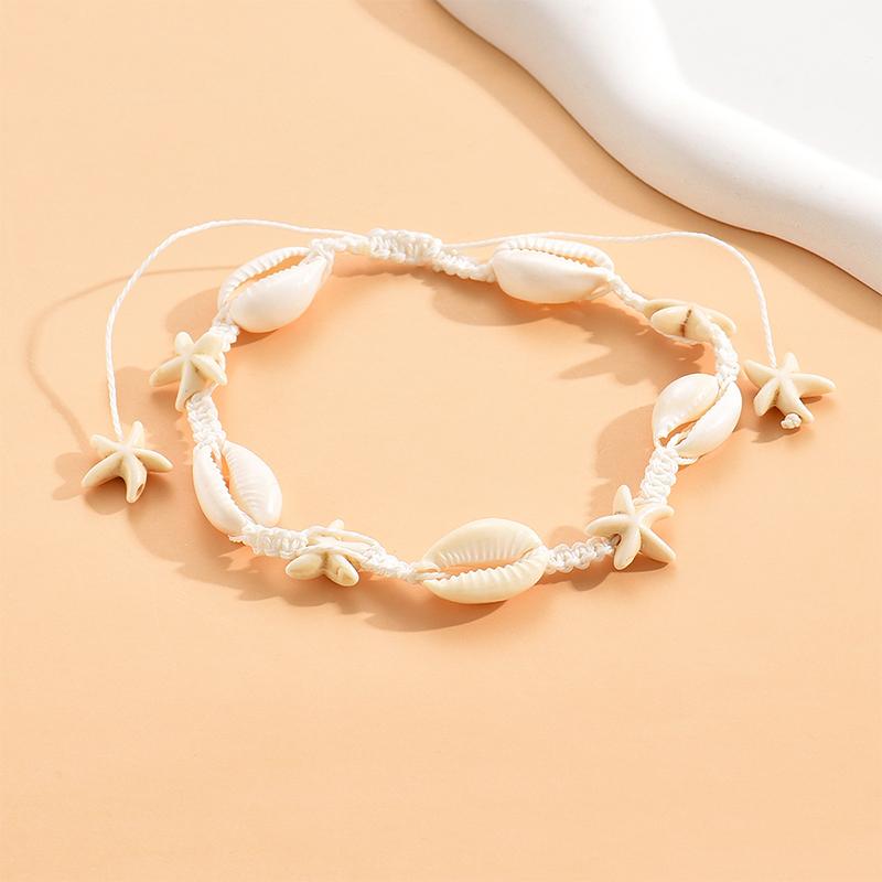 2 шт. браслеты на лодыжку из натуральных ракушек в стиле Богемии для женщин, маленькие смоляные бусины, летний пляжный браслет на лодыжку из ракушек, украшения для ног