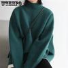 Half Height Collar Thick Sweater for Women Loose Base Knitted Sweater for Autumn and Winter