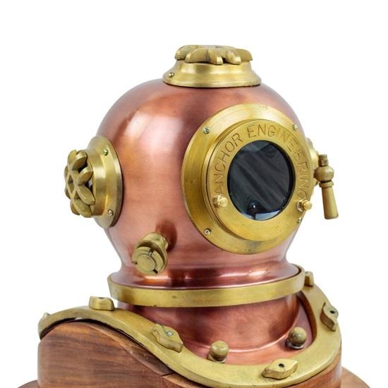 15,24 см якорь инженерный шлем для подводного плавания ВМС США шлем Морзе для дайвинга с деревянной основой Nautica настольный шлем для дайвинга