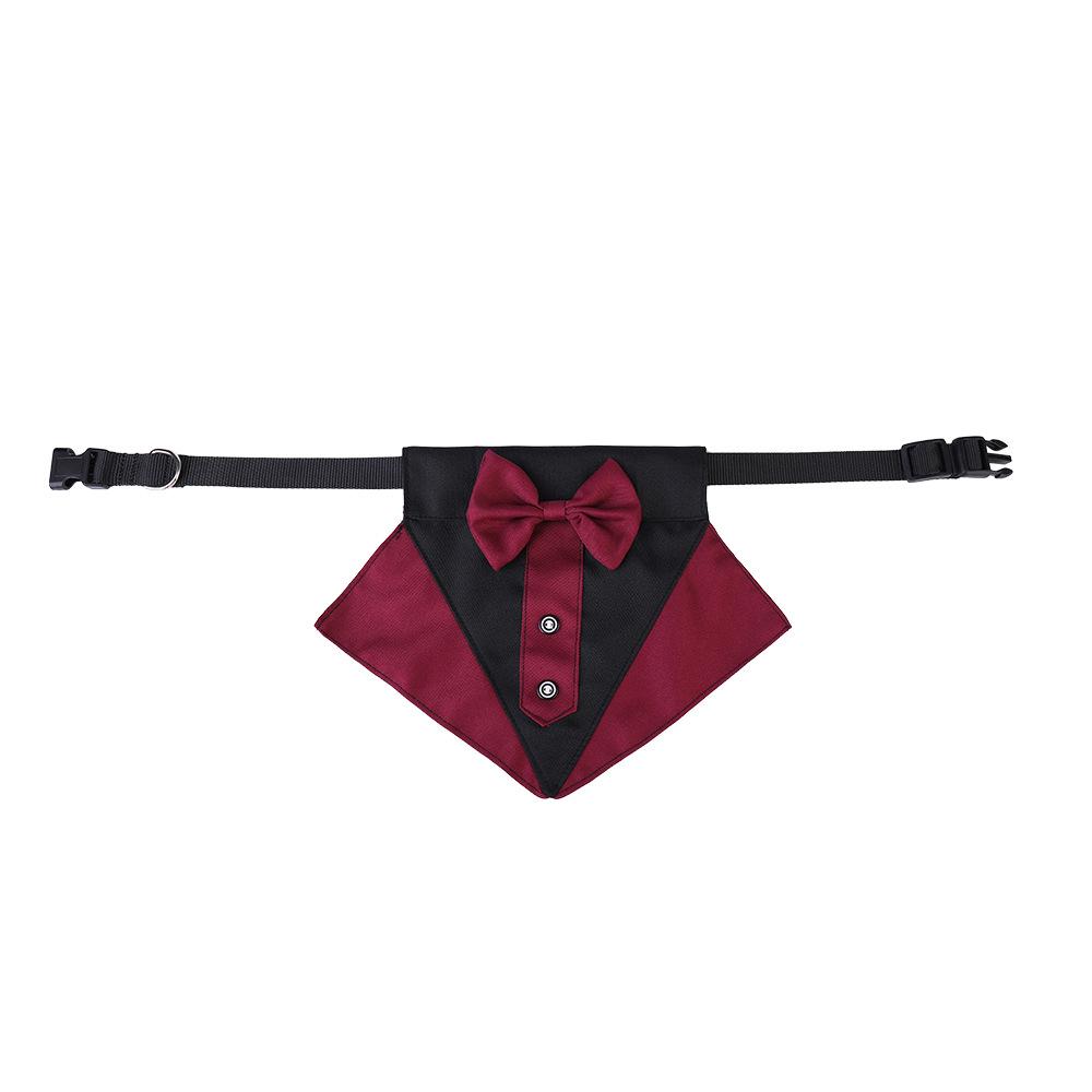 Tanpopo Formal Dog Tuxedo Wedding Collar Bandana Birthday Costume Bow Tie Party Suit Christmas Holiday Party Outfit Pet Collar