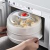 Пароварка и подогреватель для булочек и манто для микроволновой печи