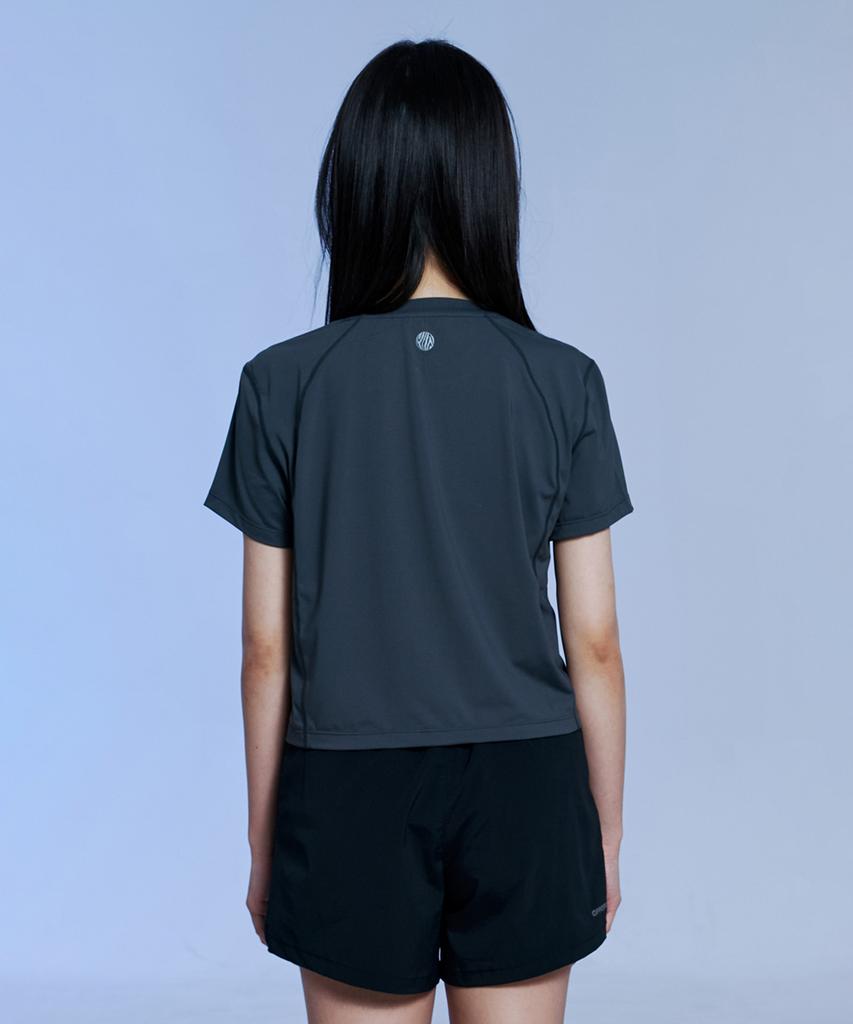 OFFGRID W Coulier Askin Crop Short Sleeve T-Shirt - Charcoal