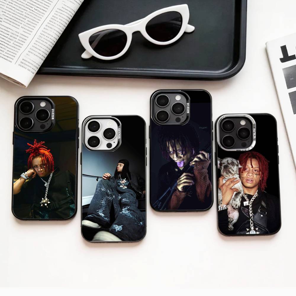 R-Rapper T-Trippie R-Redd Phone Case For iPhone17,16,15,14,13,12,11 Plus,Pro Max Colored Silver Plated Inside Cover