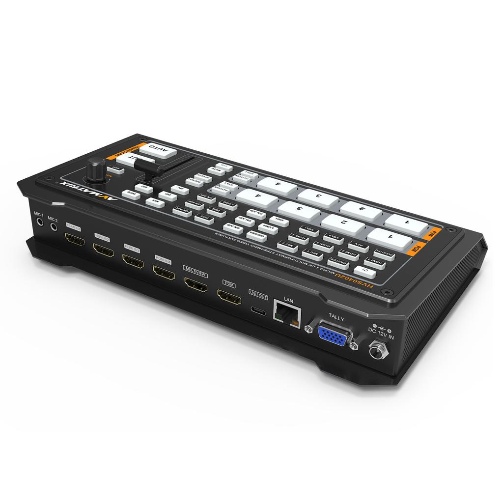 AVMATRIX HVSO402U Портативный многоформатный видеокоммутатор с 4-канальными входами HDMI и HDMI USB Type-C