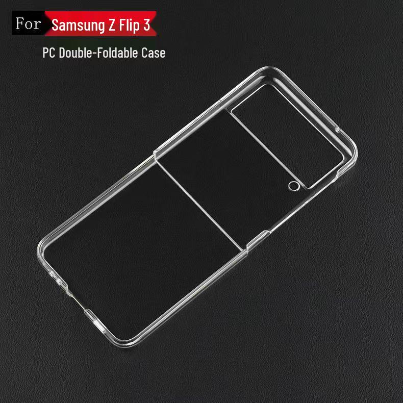Роскошный прозрачный защитный чехол для Samsung Z Flip 3 5G – Складной экран, Жесткий корпус, Ударопрочный
