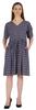 Bimba Printed Summer Shift Dress For Women V Neck Short Dress W  Pockets Western Midi