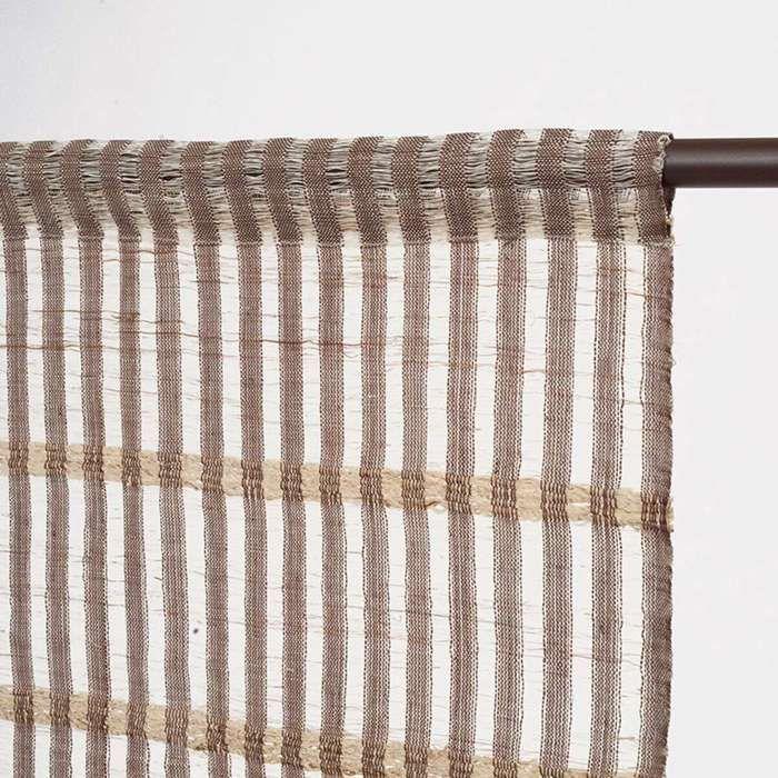 Voilage à rayures taupe et blanc 45x120