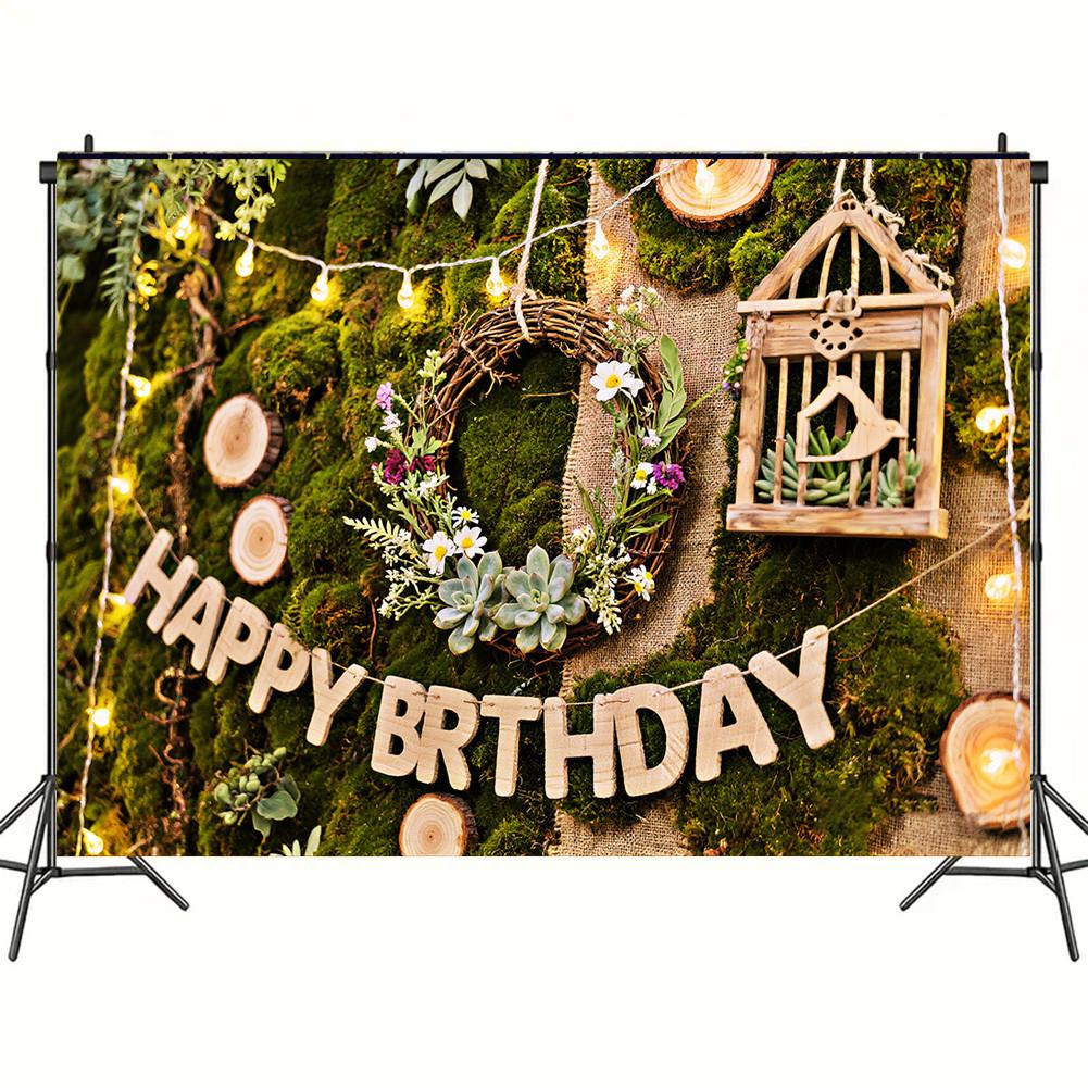 Красочный гобелен 'С Днем Рождения' Шары Радуга Дети Девочка Украшение на День Рождения Баннер Детская Вечеринка Фон для Фото Реквизит