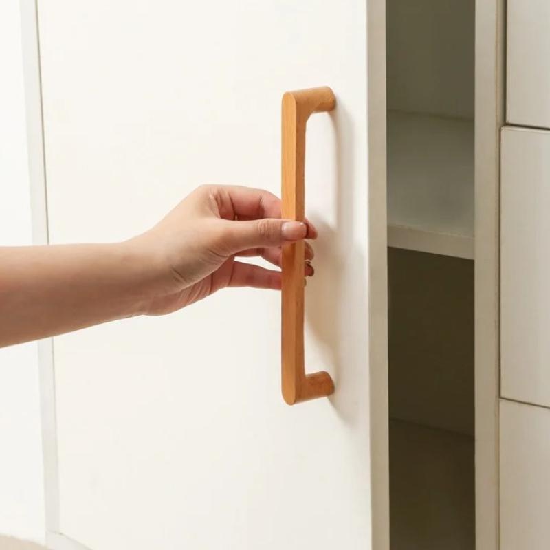 Wardrobe Door Handles for Furniture Hardware Nordic Wooden Cabinet Handle Cupboard Door Knob and Handle Kitchen Drawer Pulls