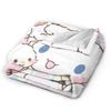 Одеяла Cinnamoroll Мультяшные Фланелевые Потрясающие Дышащие Пледы для Кровати Дивана Декора