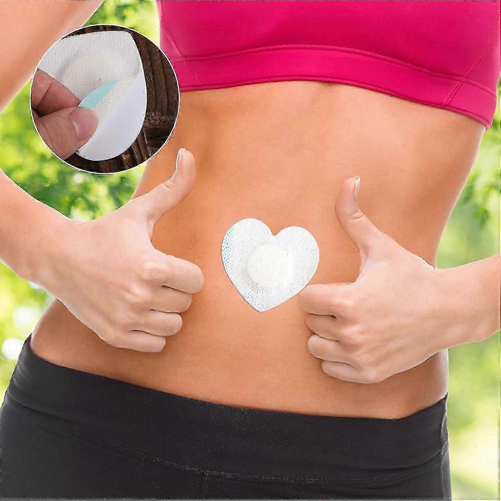 2025 Latest Model 100pcs Heart Castor Oil Pack Wrap for Belly Button, Disposable Self-Adh