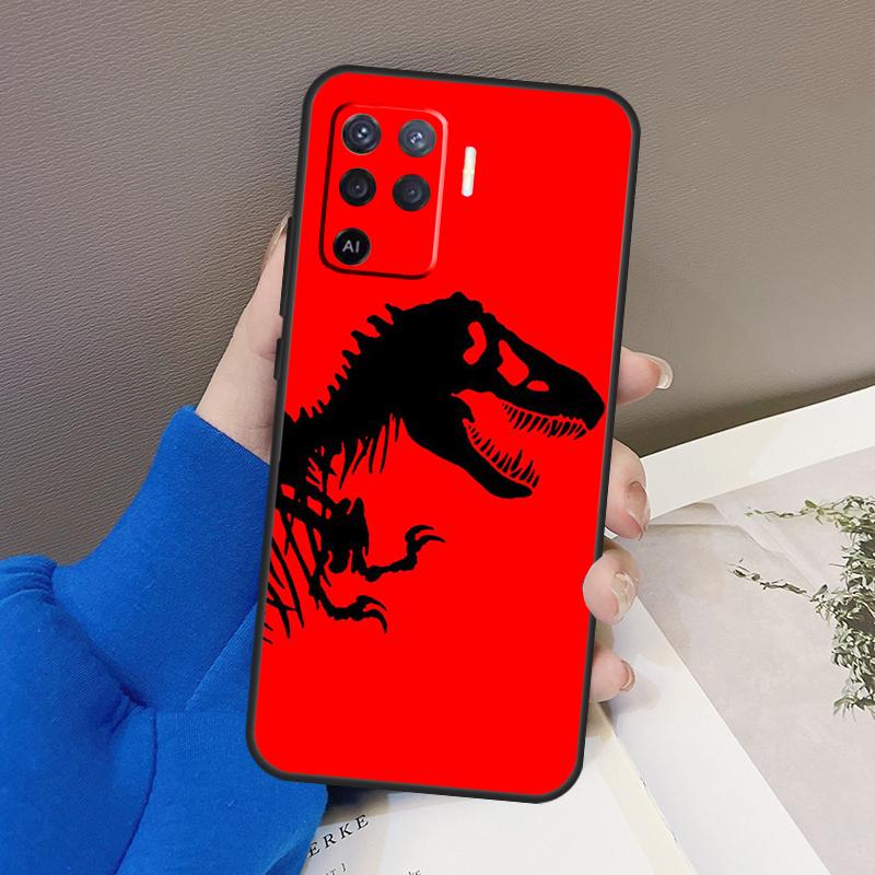 Чехол с динозаврами Юрского периода для Oppo A76 A16 A96 A17 A18 A60 A80 A40 A38 A58 A78 A98 A94 A74 A54 A15 A57 A77 A5 Pro