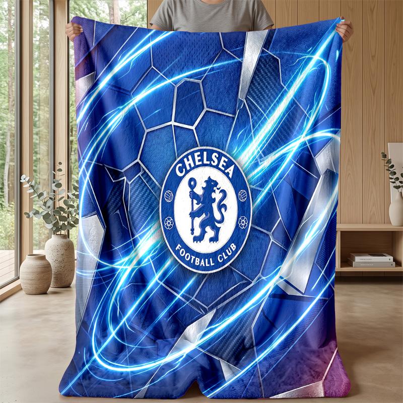 Chelsea FC Theme blanket Soft Flannel Blanket Plush Throw Blanket Cozy Sofa Bed Blanket for Home Decor