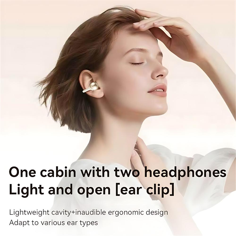 Xiaomi In-ear&Ear Clip Open Two-in-One Bluetooth True Wireless Headset Long Life Sports Battery Display Fashion Electroplated Earphones