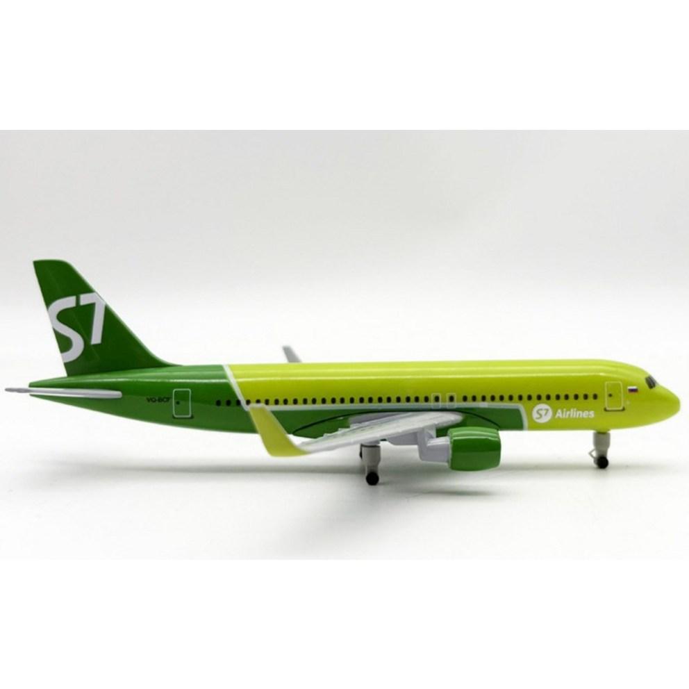 Модель самолета S7 Airlines A320 20 см 1:Набор 300-го масштаба со стойкой-подставкой