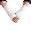 Summer Cycling Sunshade Cloth Driving Mittens Fingerless Gloves Sunscreen Gloves Half-finger Gloves