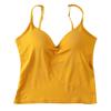 Women's V-Neck Camisole Adjustable Strap Tank Tops with Built In Shelf Bra Stretch Undershirts Sleeveless Tube Top