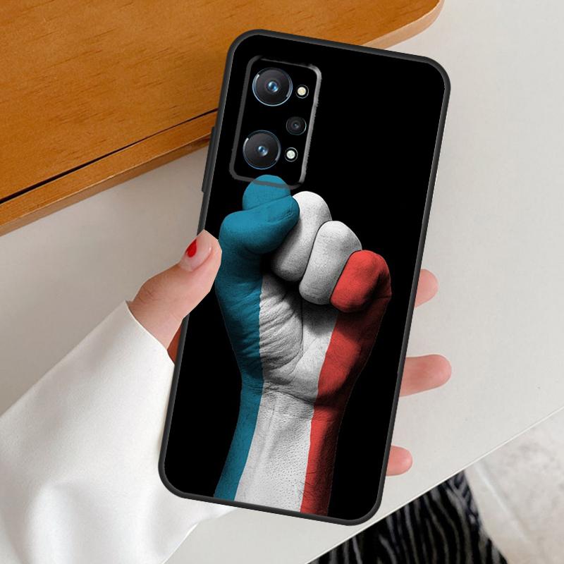 France Flag For Realme 14 10 11 12 13 Pro Plus GT6 GT7 15 Pro C65 C67 C63 C61 C55 C51 C53 C35 C75 Case