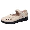 Women Platform Single Shoes Women's Handmade Retro Flat Shoes Hollow Out Breathable Soft Soled Female Sandals