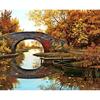 Painting By Numbers DIY Autumn Lakeside Bridge Scenery Canvas Wedding Decoration Art Picture Gift