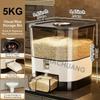 5kg/10kg High Capacity Automatic for Rice Dispenser with Cup,Moisture-proof and Sealed Rice Storage Container,Kitchen Essentials