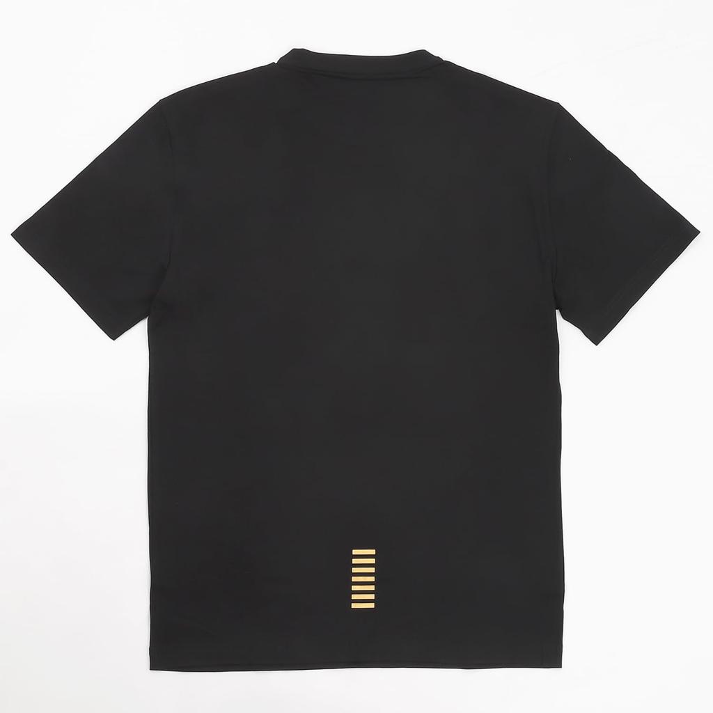 Emporio Armani EA7 Short Sleeve T-Shirt, 8NPT25 PJVPZ (JP, Alphabet, XL, 0208-Black) [Parallel Import]