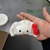 Забавная милая плюшевая подвеска-пельмешек с котиком для рюкзаков