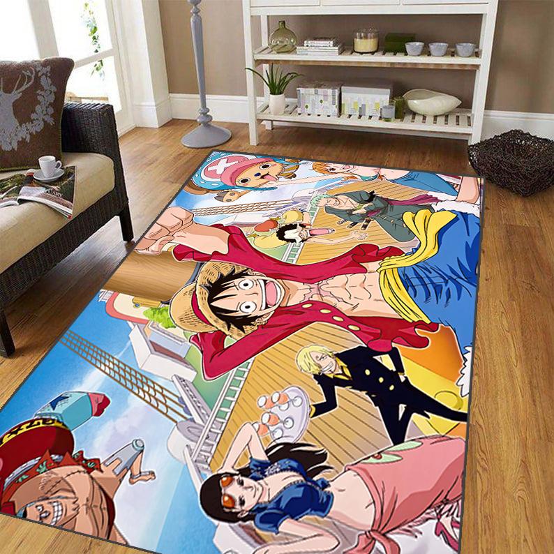 Ковер японского аниме для гостиной, мягкий фланелевой коврик для спальни, противоскользящий коврик для ванной комнаты, детский игровой коврик, большой коврик для самолета
