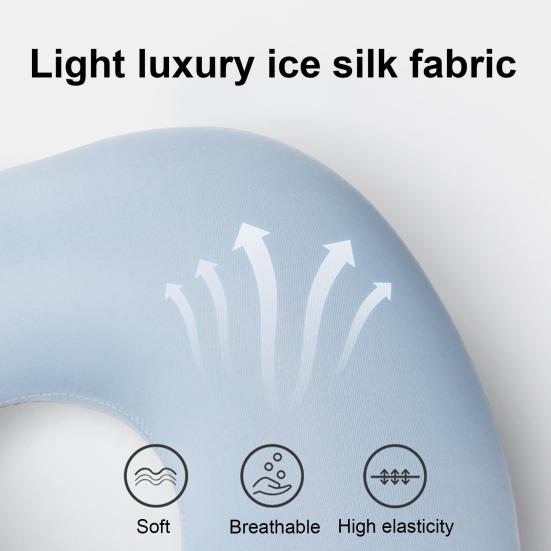 Inflatable U-shaped Pillow with Self-filled Design Built-in Air Pump Lightweight Portable Neck Support