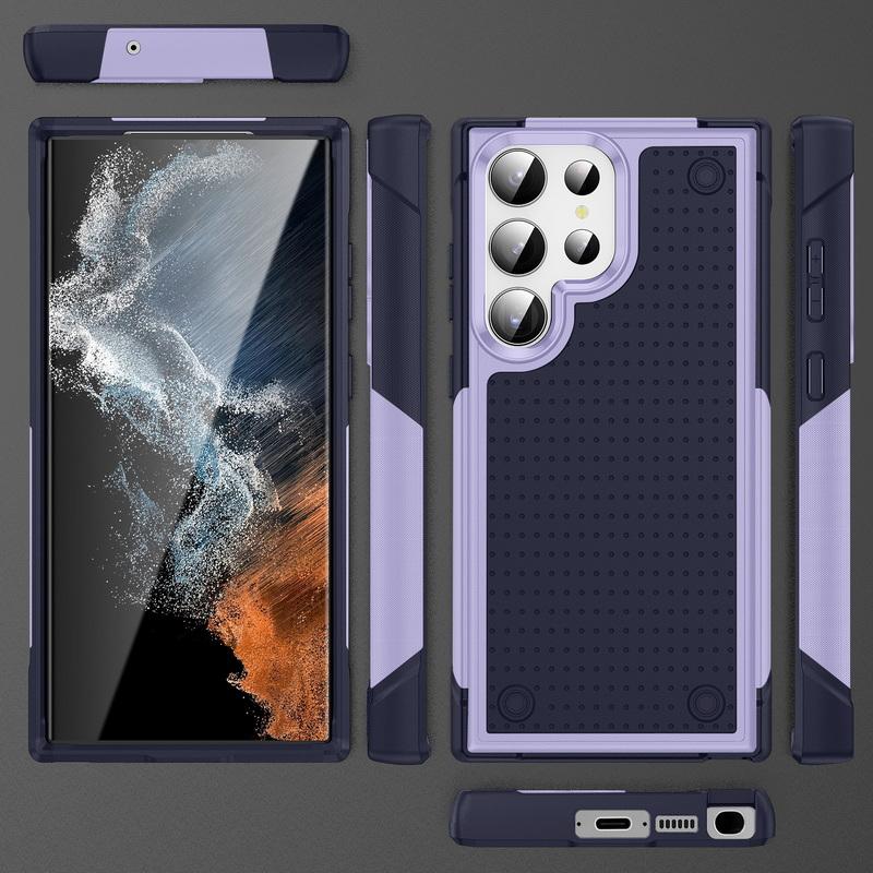 Двойной цветной квадратный чехол для Samsung Galaxy S23 + S22 Ultra A52 A32 A14 A33 5G Google Pixel 8 Pro 7A 7 Противоударный ПК Гибридный корпус телефона из ТПУ