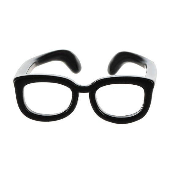 Парное кольцо на палец Мини очки Регулируемое кольцо Искрящееся кольцо на кончик пальца с инкрустацией стразами Аксессуар для пальца