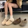 Women's Large Size Faux Lamb Suede Soft Sole Winter Warm Fur Beanies Padded Lined Ankle Boots Non-Slip Hiking Sports Cotton Boots