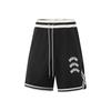 Li Ning Bad Five Letter Color Block Mid Waist Drawstring Breathable Versatile Basketball Shorts Men Shorts Black AAPV023-1