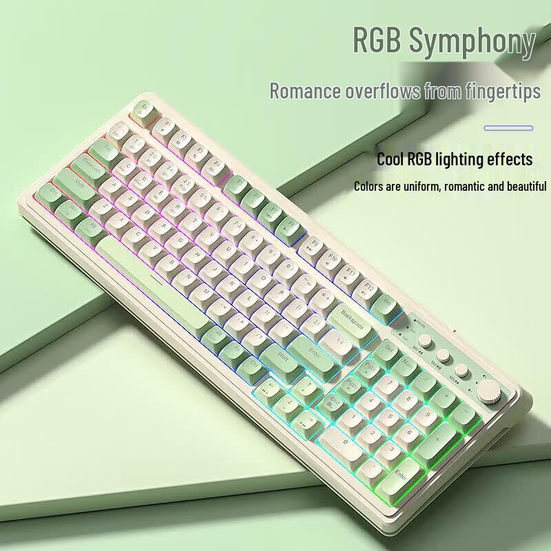 Игровая клавиатура AULA S99 с 99 клавишами, трехрежимная, RGB