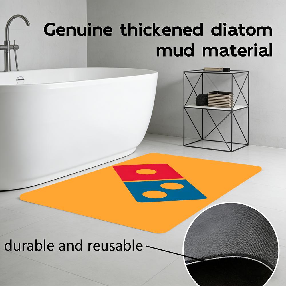 Brand D-Domino's Floor Mat Diatomite Bath Mat, Quick Dry Absorbent Non-Slip Door Mat