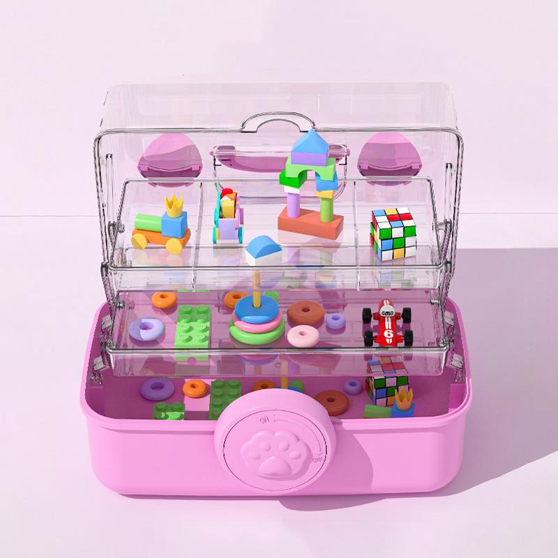 Multi-Layer Hairpin Storage Box Cute Girls Jewelry Box Children'S Hair Accessories Storage Box Portable Toy Storage Box