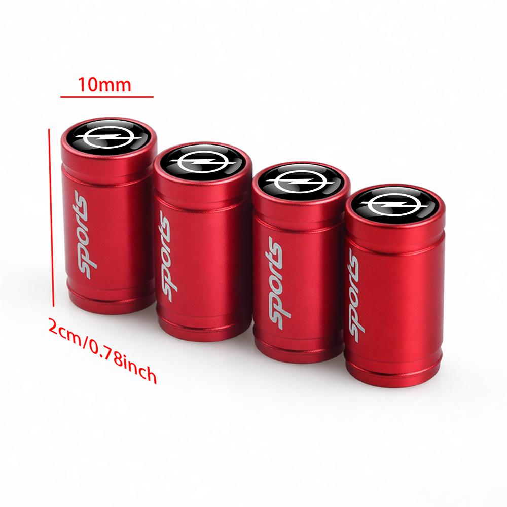 4Pcs Car Styling Wheel Tyre Valve Cap Stem Cover Auto Exterior Accessories For Opel OPC Astra Vectra Corsa Zafira Insignia Mokka